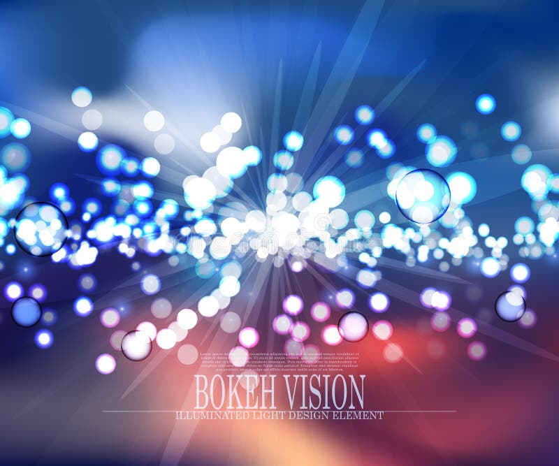 Vector abstract bokeh vision background design III vector illustration