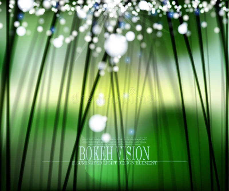 Vector abstract bokeh vision in the forrest background design II royalty free illustration