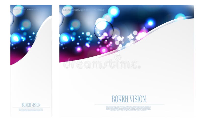 Vector abstract bokeh vision pick design template stock illustration