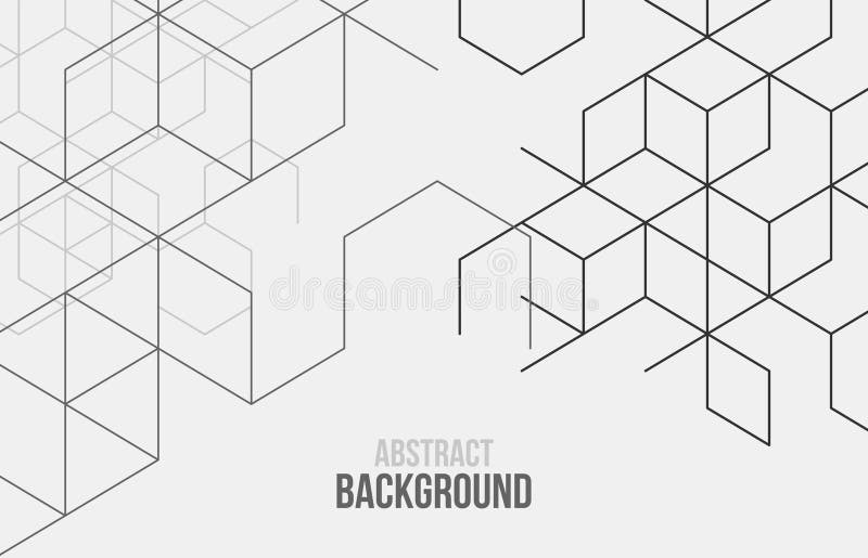 Abstract vector background. Vector abstract boxes background. Modern technology illustration with square mesh. Digital geometric abstraction with lines and stock illustration Abstract vector background. Vector abstract boxes background. Modern technology illustration with square mesh. Digital geometric abstraction with lines and stock illustration
