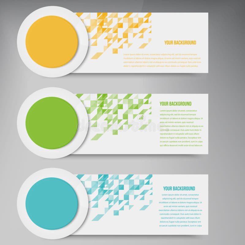 Vector abstract circles template banner