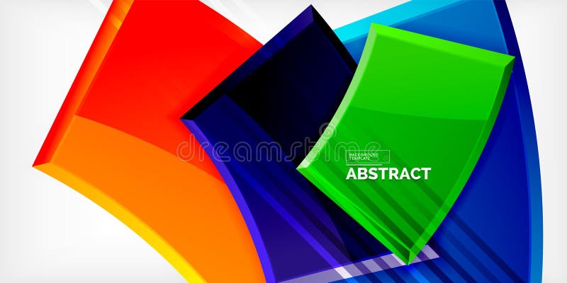 Vector abstract color geometric shapes. Illustration For Wallpaper, Banner, Background, Card, Book Illustration, landing vector illustration