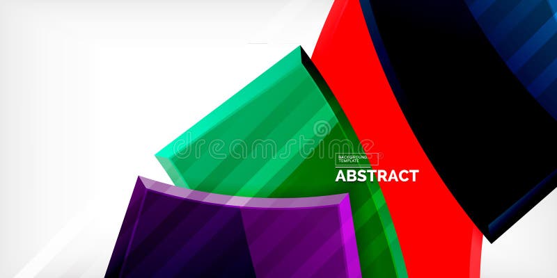 Vector abstract color geometric shapes. Illustration For Wallpaper, Banner, Background, Card, Book Illustration, landing royalty free illustration