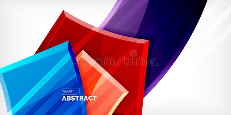 Vector abstract color geometric shapes. Illustration For Wallpaper, Banner, Background, Card, Book Illustration, landing stock illustration
