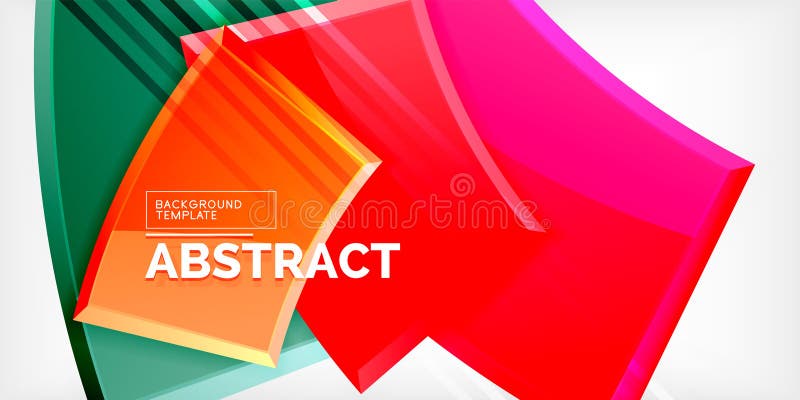 Vector abstract color geometric shapes. Illustration For Wallpaper, Banner, Background, Card, Book Illustration, landing vector illustration