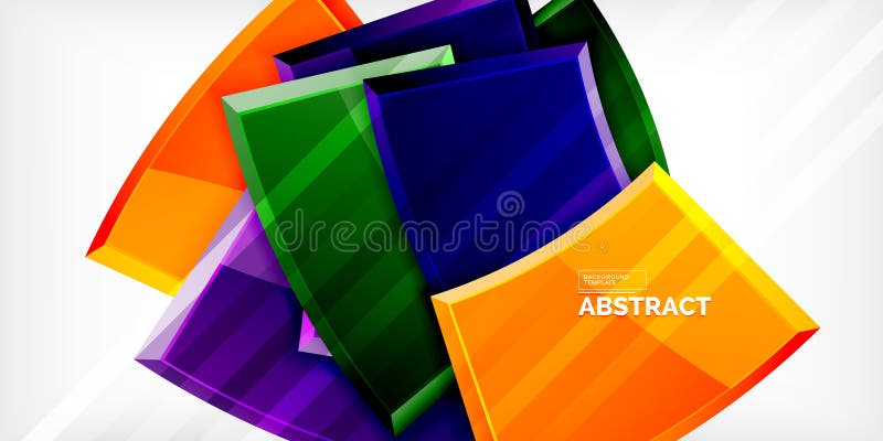 Vector abstract color geometric shapes. Illustration For Wallpaper, Banner, Background, Card, Book Illustration, landing vector illustration