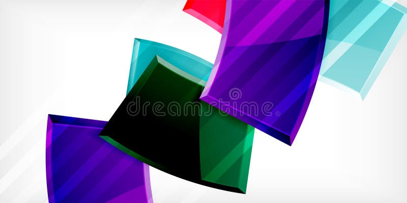 Vector abstract color geometric shapes. Illustration For Wallpaper, Banner, Background, Card, Book Illustration, landing vector illustration