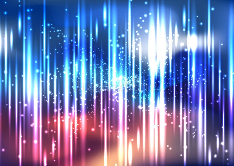 Vector abstract colorful space light effect background stock illustration