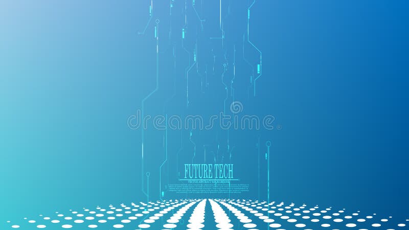 Vector abstract cyber circuit tower background vector illustration