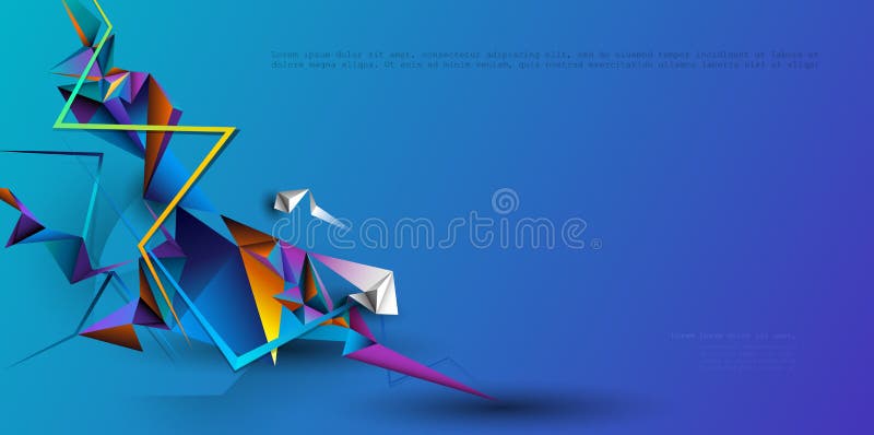 Vector Abstract 3D Geometric, Polygon Background Design. Polygonal  Background for Banner, Template, Business, Web Design Stock Vector -  Illustration of background, colorful: 152026118