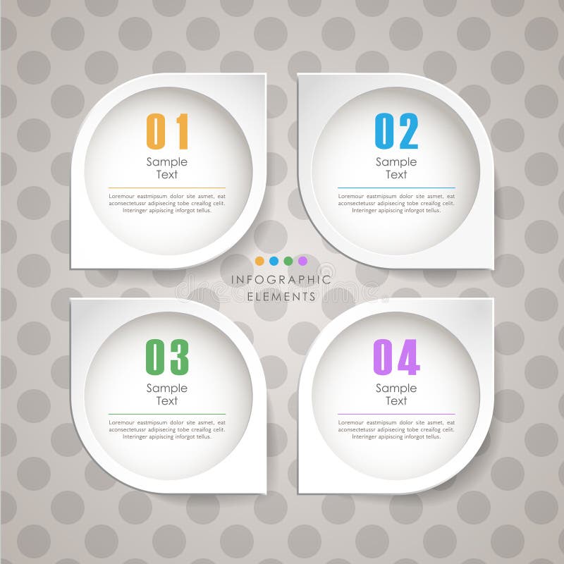 Vector abstract 3d paper infographics stock illustration