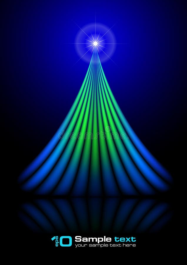 Vector abstract design. Christmas tree.