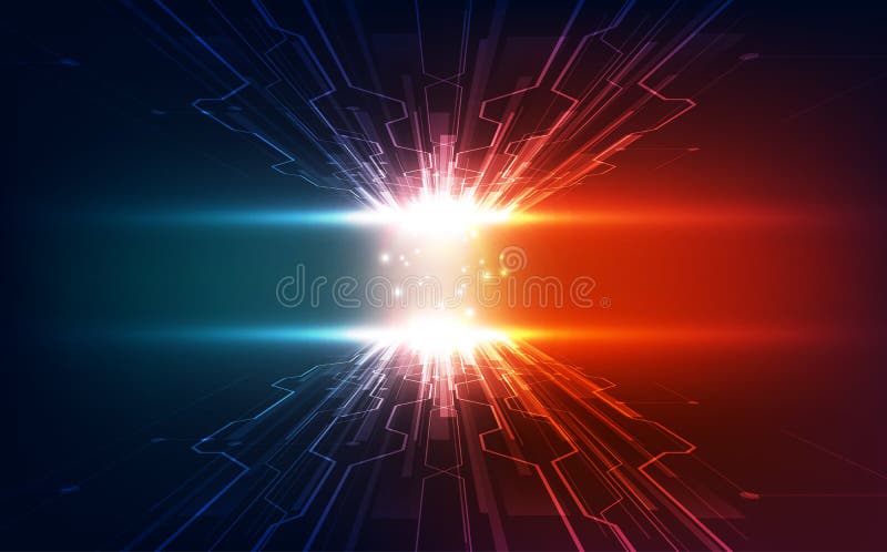 Vector Abstract futuristic high speed, Illustration high digital technology blue color royalty free illustration