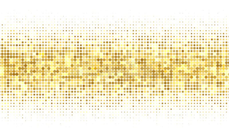 Vector abstract futuristic particle background. Overlay halftone background. Gold shiny particles royalty free illustration