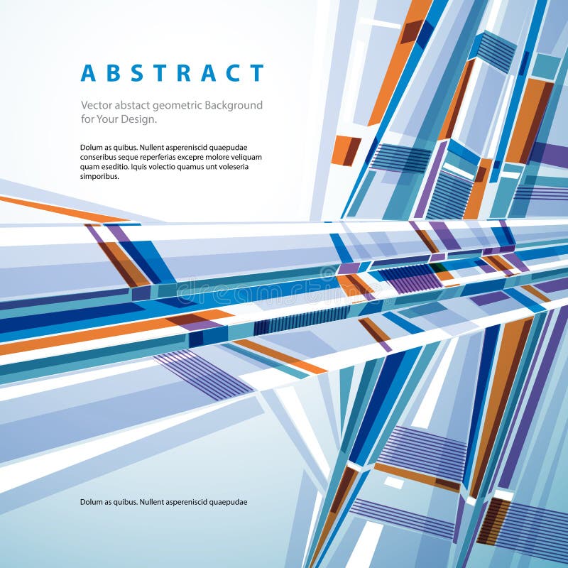 Vector abstract geometric background, contemporary style illustration. royalty free illustration