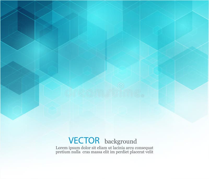 Vector Abstract geometric background. Template brochure design. Blue hexagon shape EPS10