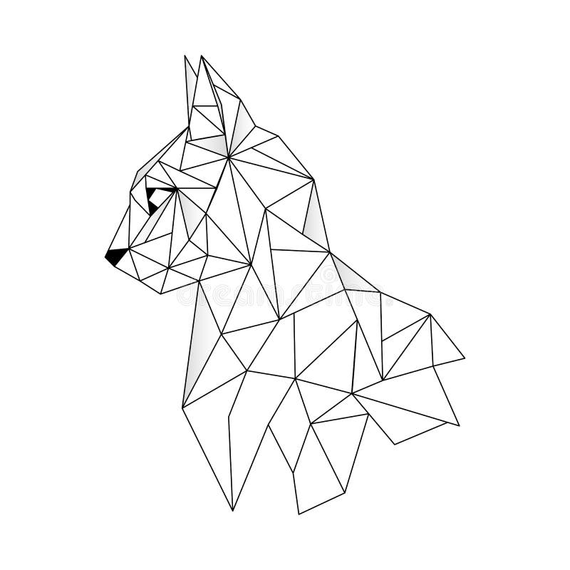 Geometric Cat Tattoo Idea  BlackInk