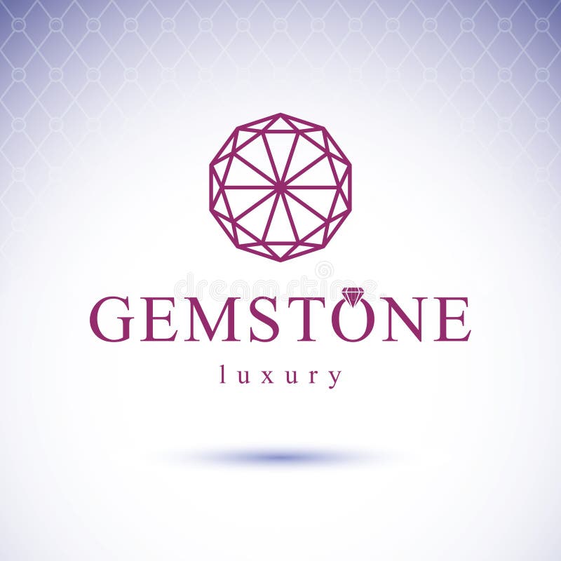 Vector abstract geometric shape best for use as creative business logo. Faceted gemstone or brilliant. stock illustration Vector abstract geometric shape best for use as creative business logo. Faceted gemstone or brilliant. stock illustration