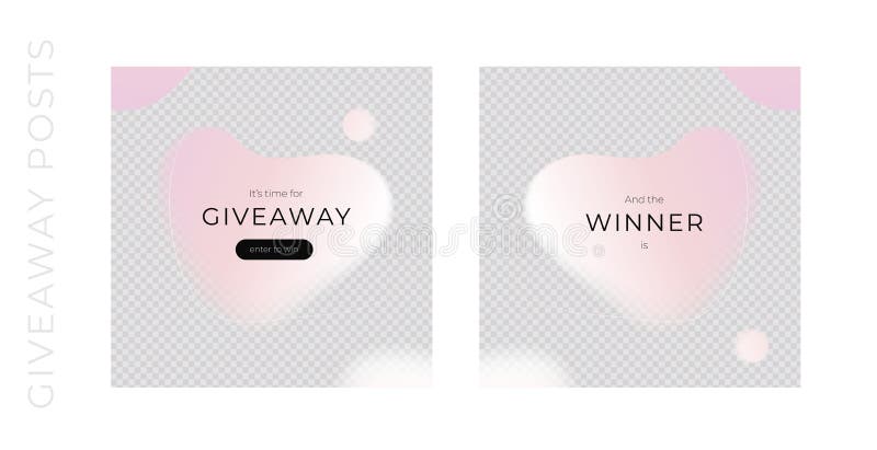 Free Pink Instagram Giveaway Template - Download in PNG, JPG