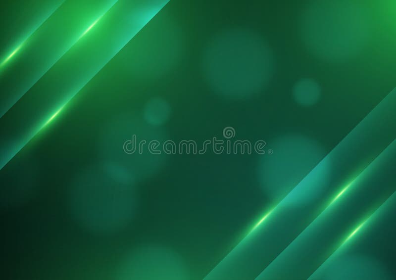 Abstract Green Background with Light Effects Stock Vector