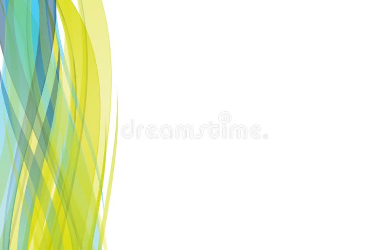 Vector abstract green blue and yellow wavy background, wallpaper for any design. vector illustration