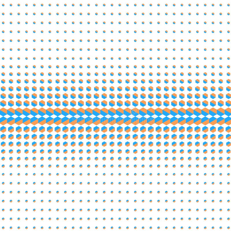Vector abstract halftone hexagon royalty free illustration