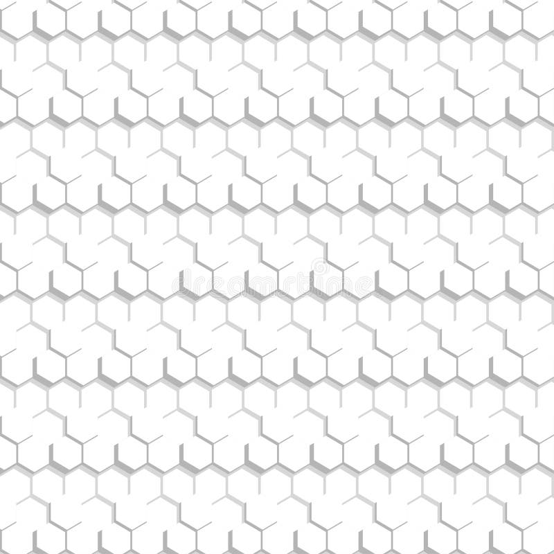 Vector abstract hexagonal pattern white texture stock illustration