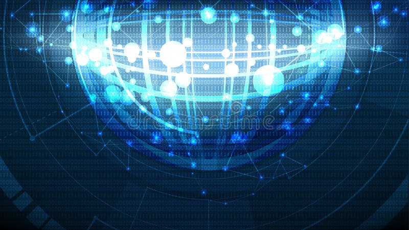 Vector abstract high technological global cell background royalty free illustration