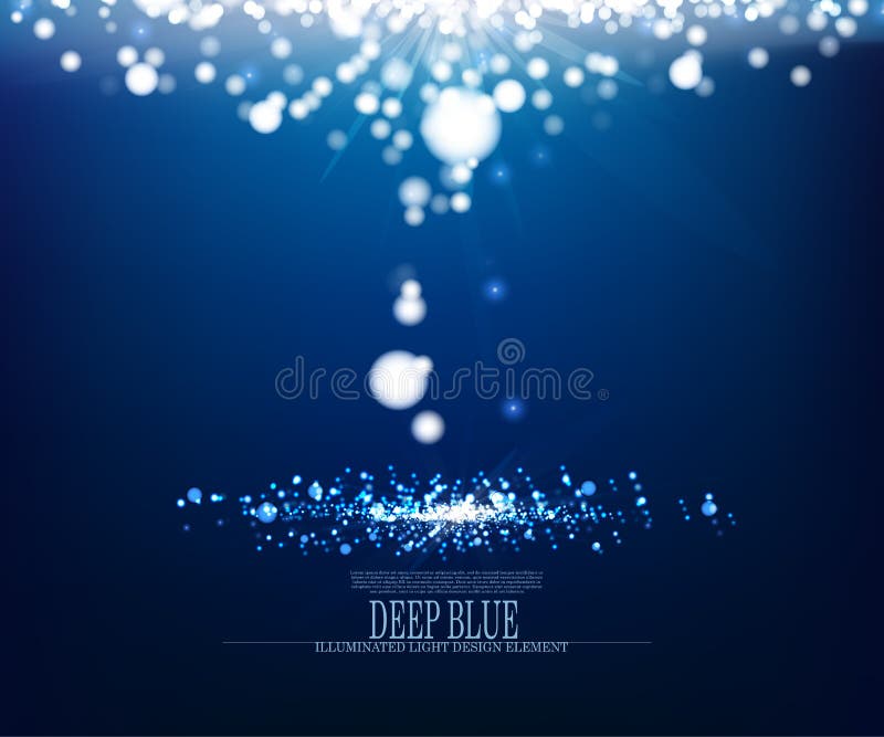 Vector abstract illuminated precious underwater background vector illustration