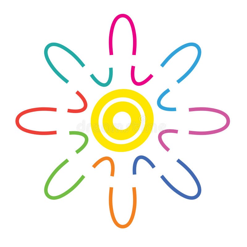 Vector abstract kleurrijk embleem, harmoniesymbool, Webpictogram royalty-vrije illustratie Vector abstract kleurrijk embleem, harmoniesymbool, Webpictogram royalty-vrije illustratie