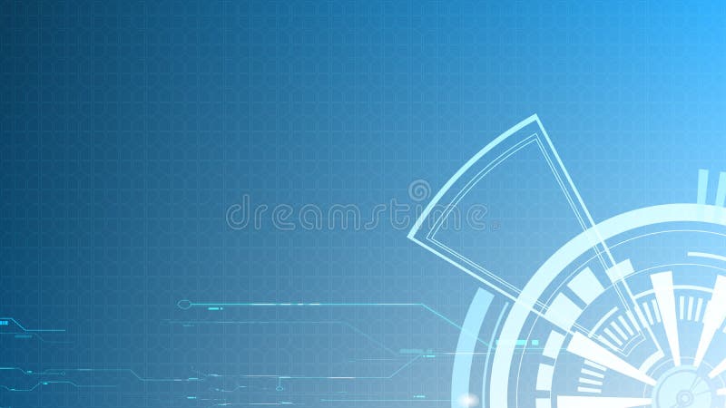 Vector abstract light blue technology interface background stock illustration