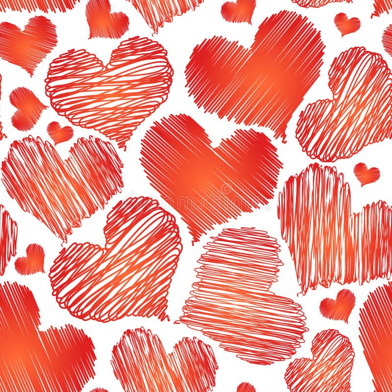 Vector abstract love heart seamless background for saint valentine stock illustration