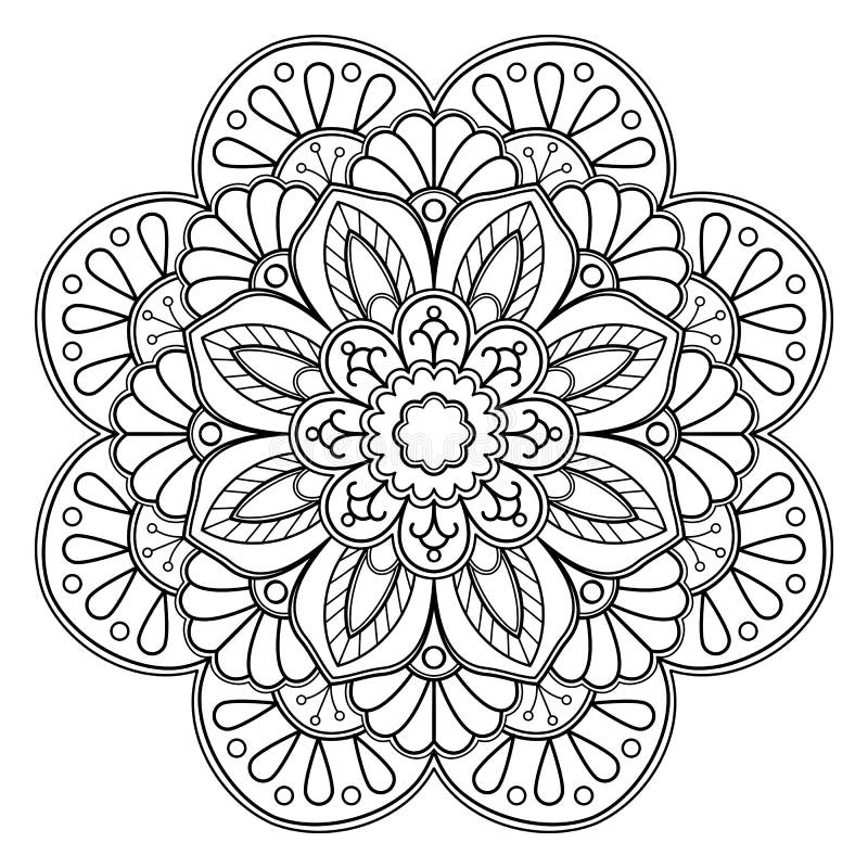 Mandala pattern coloring book wallpaper design Vector Image