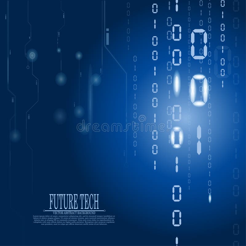 Vector abstract matrix circuit background stock illustration