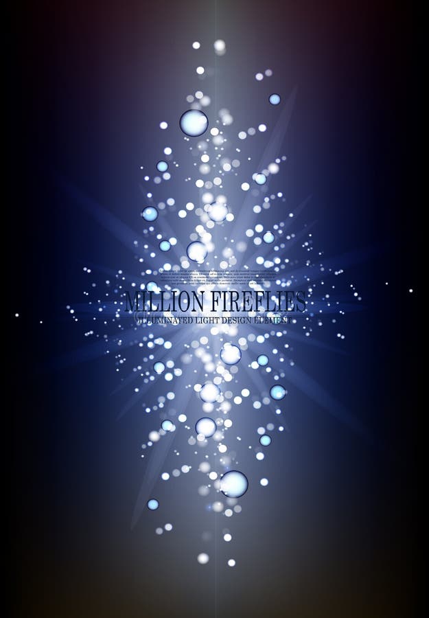 Vector abstract million fireflies background design IV royalty free illustration