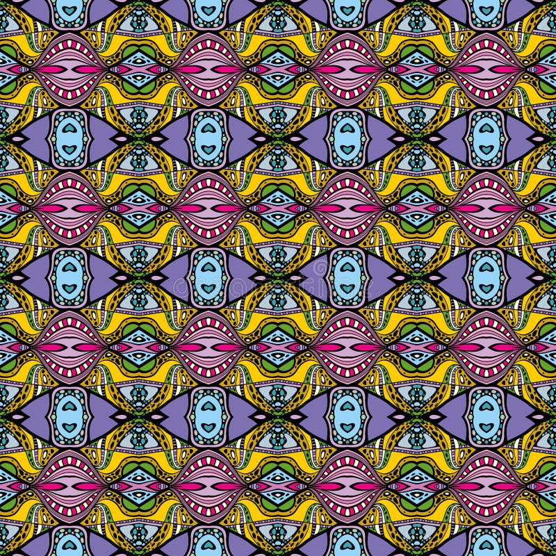 Vector Abstract Modern Cartoon Seamless Pattern Stock Vector