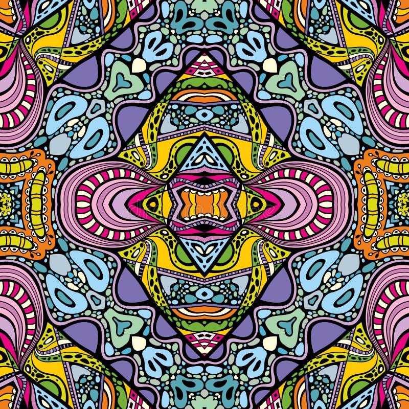 Vector Abstract Modern Cartoon Seamless Pattern Stock Vector