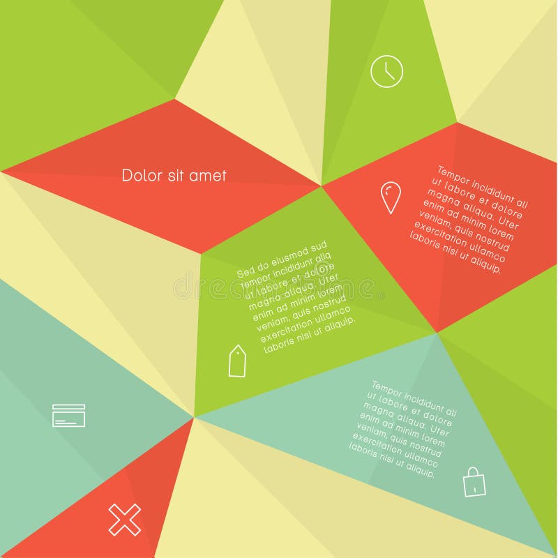 Vector abstract mozaïek - malplaatje met plaats voor inhoud. Abstra stock illustratie