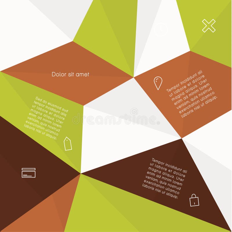 Vector abstract mozaïek - malplaatje met plaats voor inhoud. Abstra stock illustratie