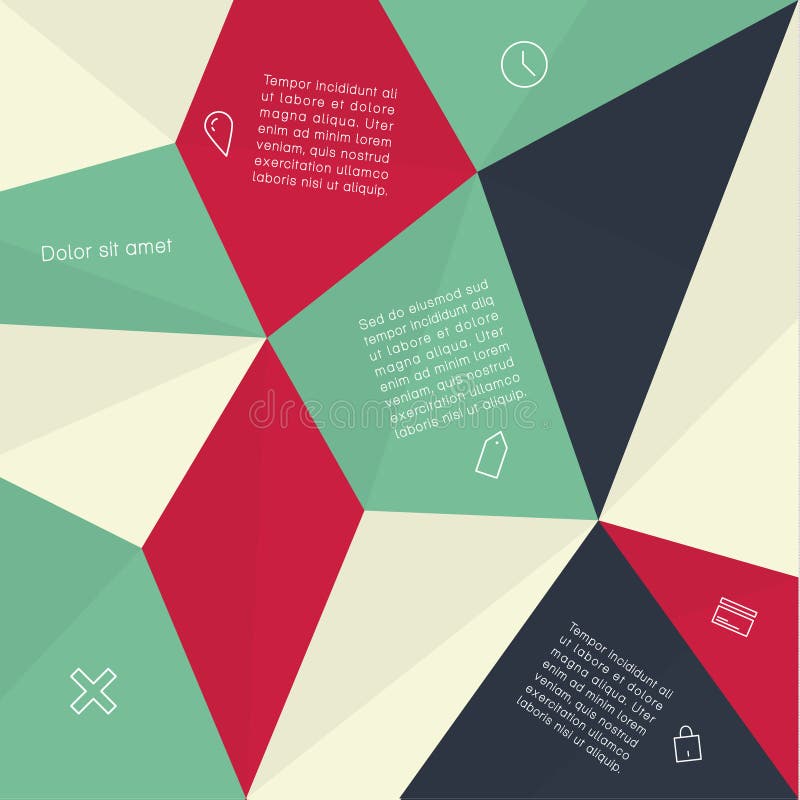 Vector abstract mozaïek - malplaatje met plaats voor inhoud Abstra vector illustratie