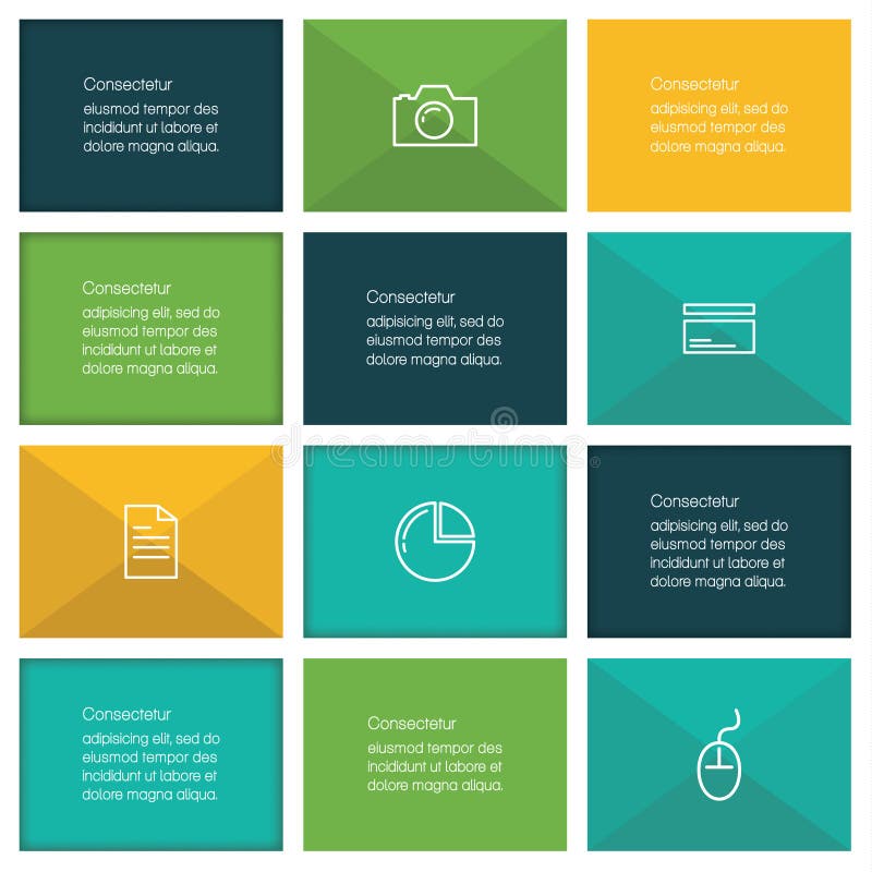 Vector abstract mozaïek template. Kleurrijke rechthoeken met ruimte voor uw inhoud royalty-vrije illustratie