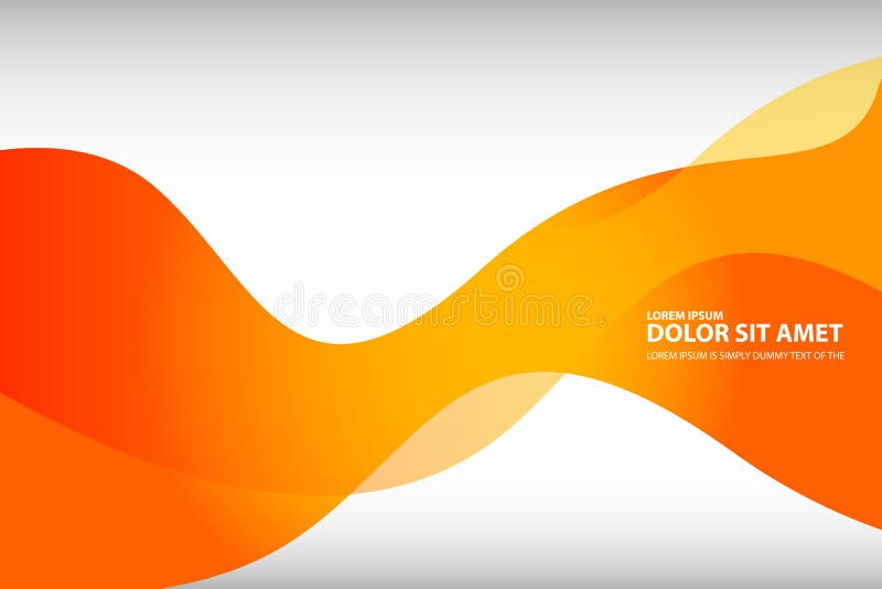 Vector abstract orange gold wavy waves background, wallpaper. Brochure, design. on white background