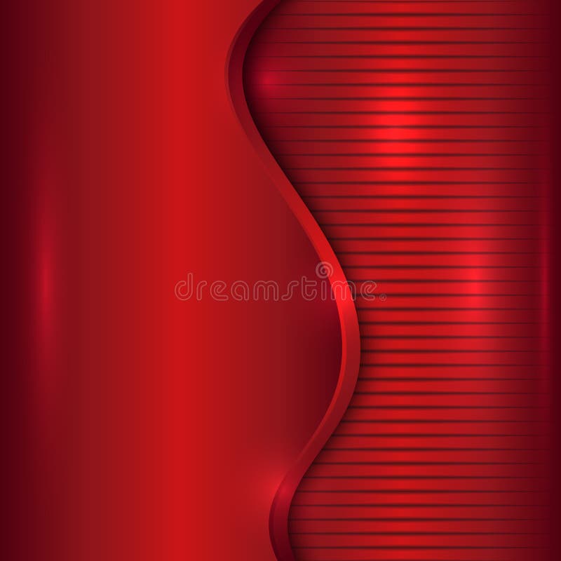 Vector abstract red background with curve and stripes