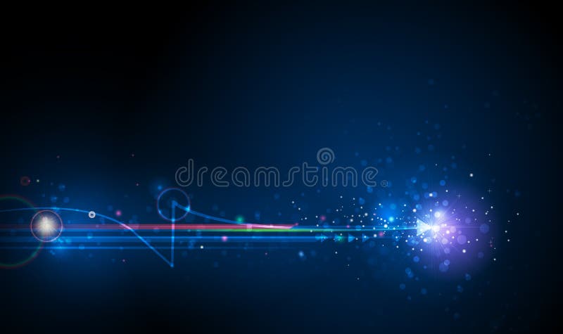 Vector light rays, stripes lines with blue light, speed and motion blur over dark blue background vector illustration Vector light rays, stripes lines with blue light, speed and motion blur over dark blue background vector illustration