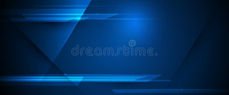 Vector light rays, stripes lines with blue light, speed and motion blur over dark blue background vector illustration