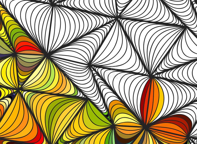 Vector abstract seamless fantasy pattern hand drawn ornaments royalty free illustration