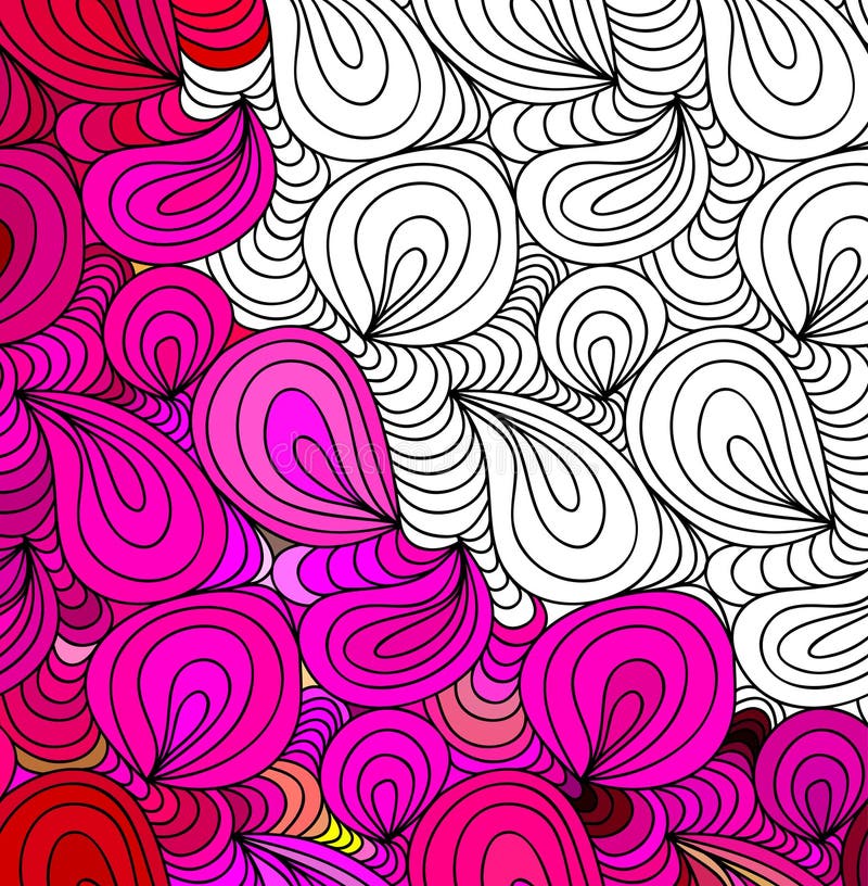 Vector abstract seamless fantasy pattern hand drawn ornaments royalty free illustration