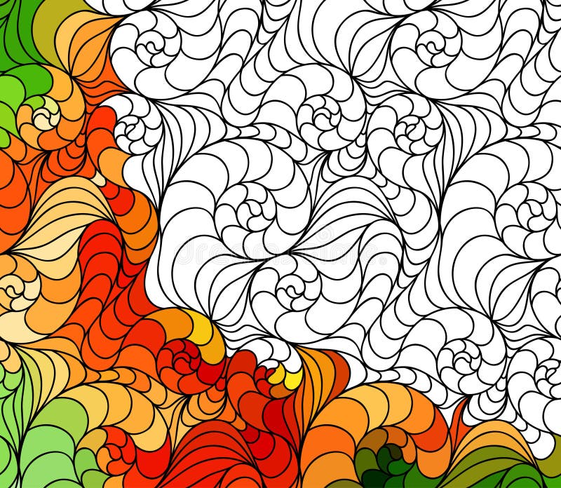 Vector abstract seamless fantasy pattern hand drawn ornaments stock illustration