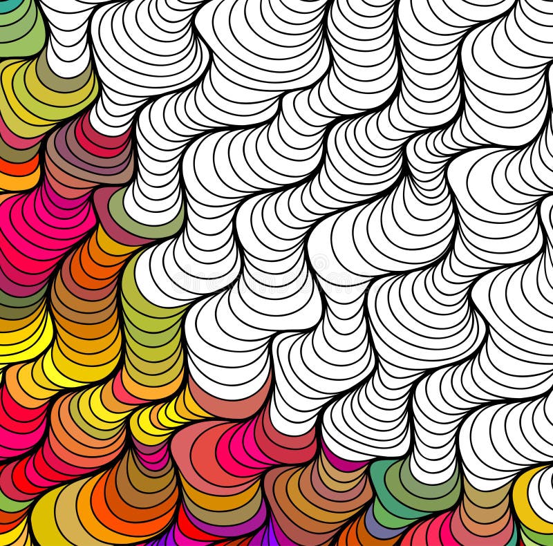 Vector abstract seamless fantasy pattern hand drawn ornaments stock illustration