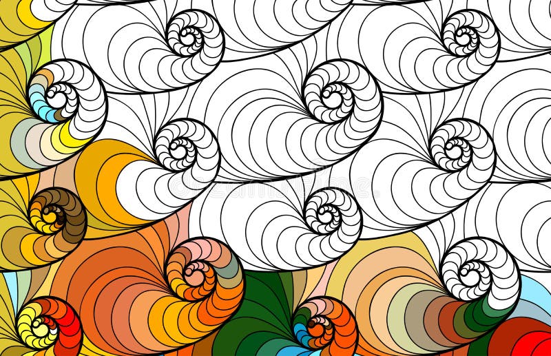 Vector abstract seamless fantasy pattern hand drawn ornaments royalty free illustration